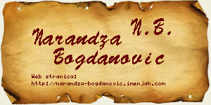Narandža Bogdanović vizit kartica